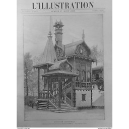 1889 I EXPOSITION UNIVERSELLE HISTOIRE HABITATION CHAMPS MARS MAISON RUSSE