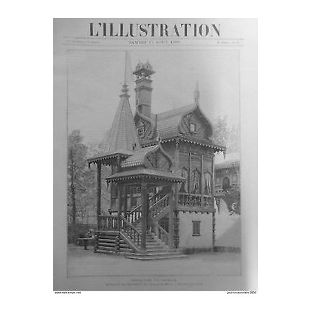 1889 I 17/8 EXPOSITION UNIVERSELLE HISTOIRE HABITATION CHAMPS MARS MAISON RUSSE