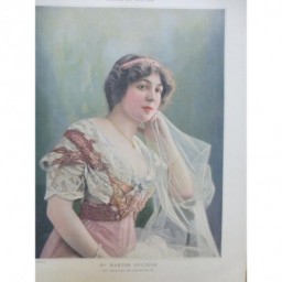 1908 THEATRE MARTHE REGNIER MLLE DELZA MLLE HERROUETT CHERUBIN