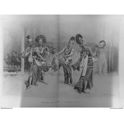 1889 I 6/7 EXPOSITION UNIVERSELLE DANSEUSES JAVANAISES COSTUME TRADITIONNEL