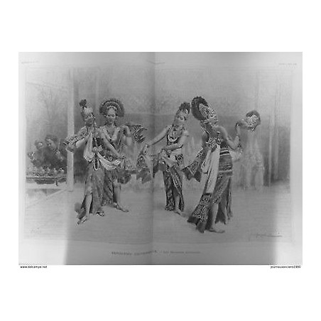 1889 I 6/7 EXPOSITION UNIVERSELLE DANSEUSES JAVANAISES COSTUME TRADITIONNEL