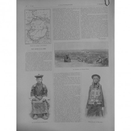 1897 I BONIN CHINE TOMBEAU GENGIS KHAN LAMA MONGOLIE NIECE ROI DJOUNGAR