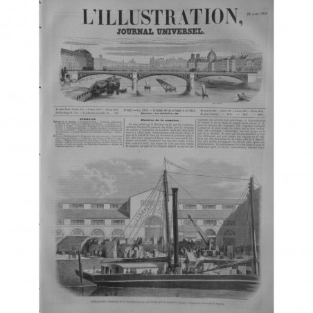 1851 I EXPOSITION LONDRES EMBARQUEMENT CITY ROTTERDAM COLIS