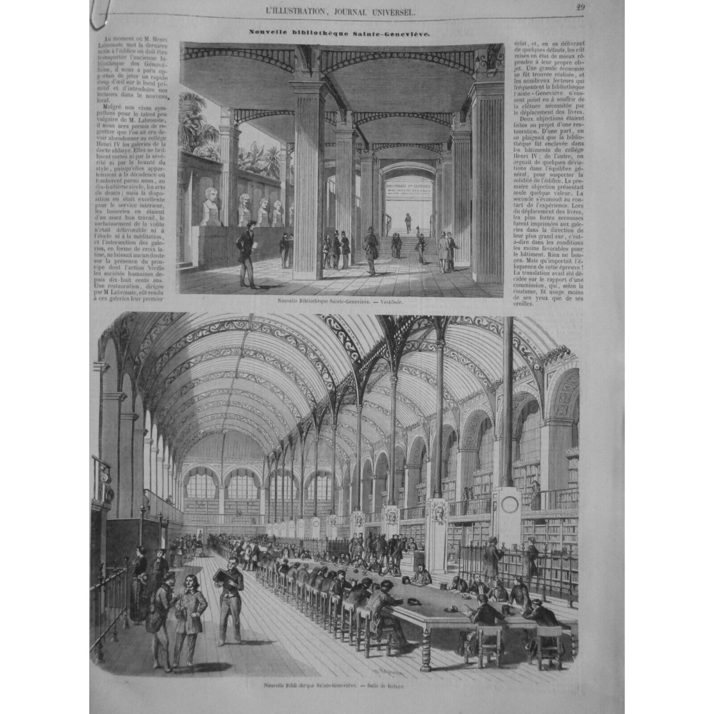 1851 I BIBLIOTHEQUE SAINTE GENEVIEVE