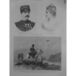 1888 I  CHEMIN FER TRANSCAPIEN M BRIANT CAPITAINE ZOUAVES MARCELLE BOULANGER