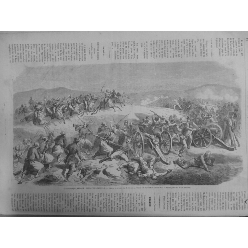 1865 I EXPEDITION MEXIQUE COMBAT JIQUILPAM