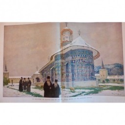 1929 I GRECE MONT ATHOS MONASTERE SUAVITZA EREMIC MOVILA PEINTURES MURALES