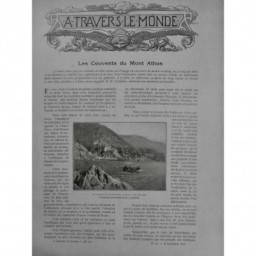 1895 ATM GRECE MONT ATHOS COUVENTS MONASTERE DYONISTION