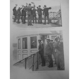 1893 I BATEAUX CUIRASSE EMPEREUR NICOLAS 1ER OFFICERS PASSERELLE