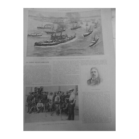 1898 I BATEAUX TAMPA FLORIDE EXPEDITION SHAFTER SANTIAGO DE CUBA