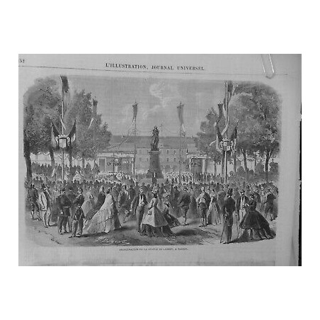 1864 IU TARBES INAUGURATION STATUE LARREY CHIRURGIEN CHEF ARMEES IMPERIALE