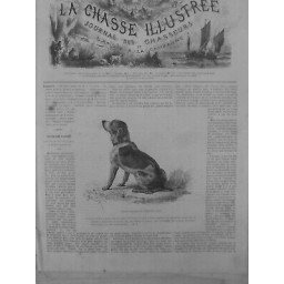 1877 CHASSE CHIEN ARRET BRAQUE FRANCAIS RACE BOURBONNAIS 2 JOURNEAUX