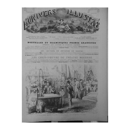 1868 FONTAINEBLEAU PRINCE IMPERIAL FETE DESSIN JULES PELCOQ