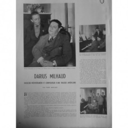 1950  FI DARIUS MILHAUD MUSICIEN COMPOSITEUR TRILOGIE AMERICAINE