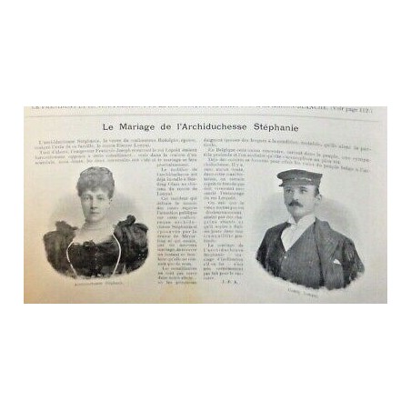 1899 ARCHIDUCHESSE STEPHANIE BELGIQUE MARIAGE MEYERLING COMTE LONYAI