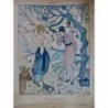 1918 FEMME DESSIN FELIX GOYON POMMIER SERPENT POMME EVE ANIMAUX