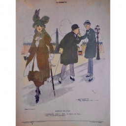 1918 FEMME DESSIN FOURNIER MODE TOILETTE BIBELOT LUXE