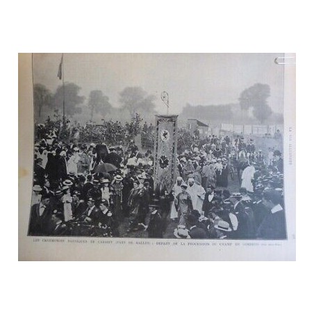 1899 CARDIFF PAYS GALLES CEREMONIE PROCESSION CHAMP GORSEDD