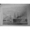 1876 I BATEAUX PAQUEBOT TRANSATLANTIQUE PORT HAVRE