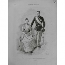 1889 MI GRECE ATHENES PRINCE CONSTANTIN PRINCESSE SOPHIE PRUSSE