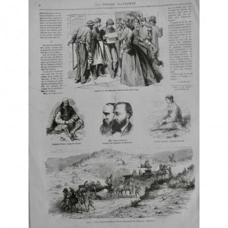 1870 PI GRECE MARATHON TOURISTE ANGLAIS ITALIEN AGRESSION BRIGAND