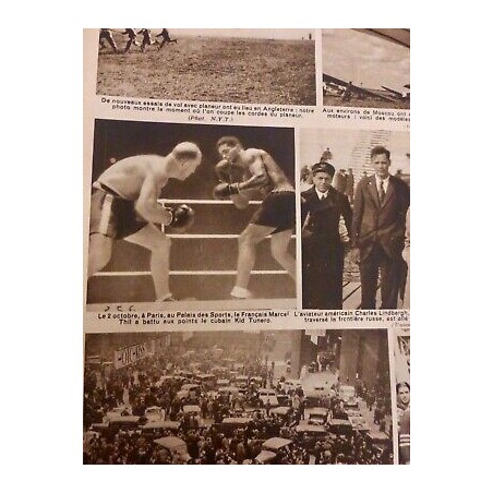 1933 SPORT BOXE MARCEL THIL KID TUNRO AVIATEUR CHARLES LINDBERGH