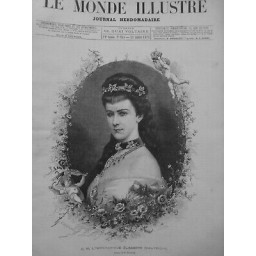 1875 S.M. L IMPERATRICE ELISABETH D AUTRICHE DESSIN M.BOCOURT