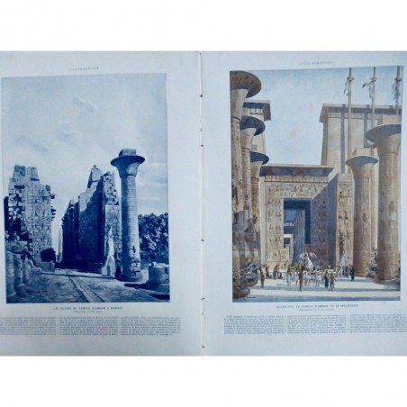 1910 I RUINES SPLENDEUR TEMPLE AMMON KARNAC