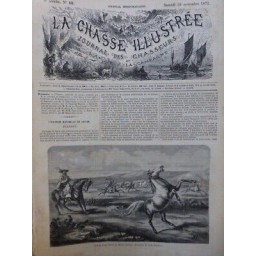 1872 CHASSE CHEVAL SAUVAGE MUSTANG LASSO NICK WHIFFLES