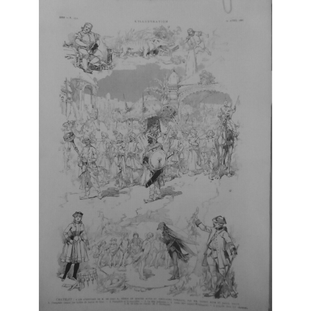 1880 1886 TOCHE WOLF M. CRAC PARIS ACTION PARFUMS THEATRE 3 JOURNAUX