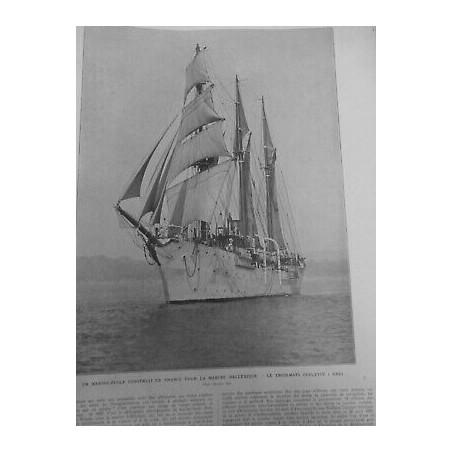 1927 I BATEAUX ECOLE MARINE HELLENIQUE GRECE GOELETTE ARES