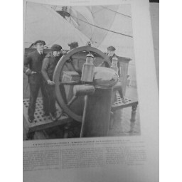 1925 I BATEAUX ECOLE RICHELIEU MANOEUVRE GOUVERNAIL MARIN OFFICIER