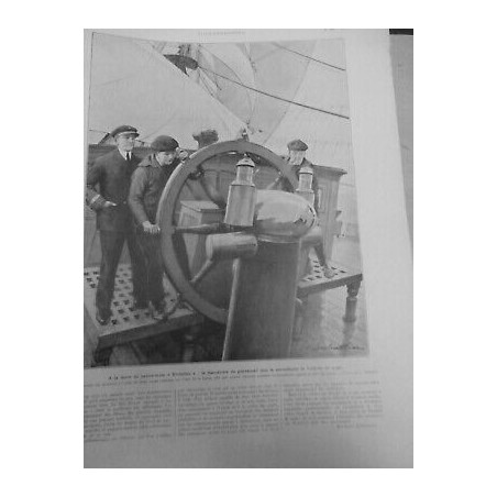 1925 I BATEAUX ECOLE RICHELIEU MANOEUVRE GOUVERNAIL MARIN OFFICIER