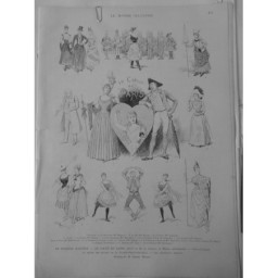 1887 MASSA COEUR PARIS THEATRE 2 JOURNAUX