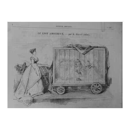 1866 CIRQUE DOMPTEUSEMME TALIEN LION CAGE DOMPTEUR BATTY