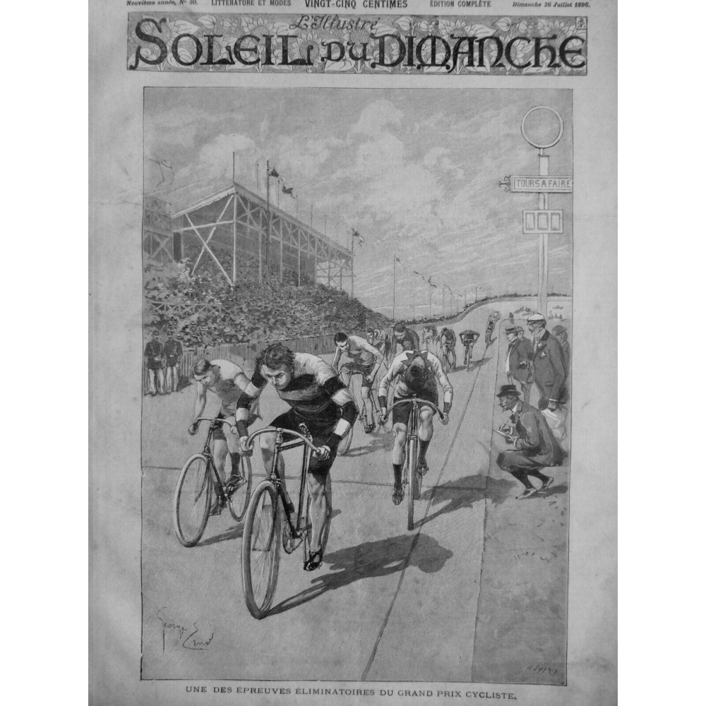 1896 SD EPREUVE ELIMINATOIRE GRAND PRIX CYCLISTE