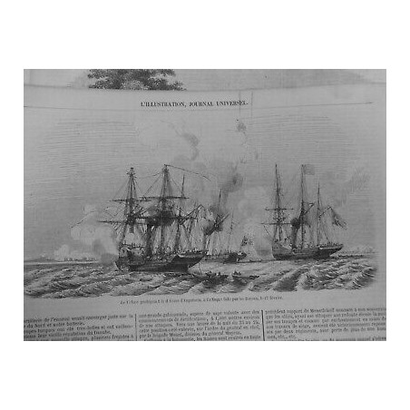 1855 I BATEAUX LE VELOCE DEFENSE EUPATORIA ATTAQUE RUSSE