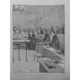 1890 MI AVOCATS GOUFFE PROCES VERDICT DESSIN MOREL