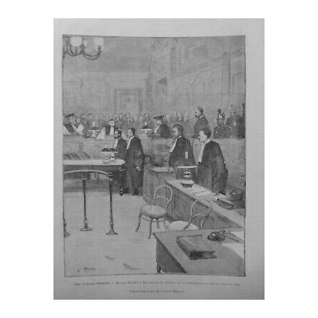 1890 MI AVOCATS GOUFFE PROCES VERDICT DESSIN MOREL