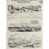 1855 I BATEAUX TEMPETE NAUFRAGE FREGATE LAVEZZI FEU POINTE PHARE