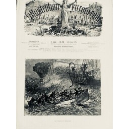 1873 IE BATEAUX NAUFRAGE NORTHFLEET CHALOUPE SAUVETAGE MER PASSAGERS