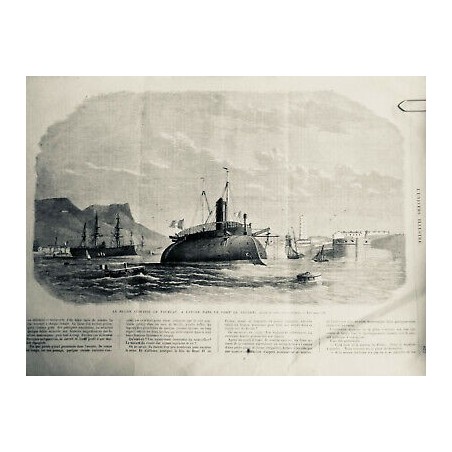 1866 UI BATEAUX BELIER CUIRASSE LE TAUREAU ANCRAGE PORT TOULON