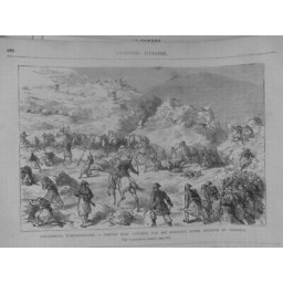 1875 TURQUIE EMPIRE OTTOMA CONVOI ATTAQUE INSURGES NICKSICH TREBINJE