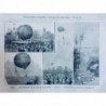 1889  BALLON DESCENTE PARACHUTE