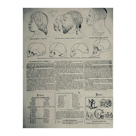 1874 I PREHISTOIRE CROC MAGNON CRANES RACE HUMAINE FOSSILE FOUILLES SOLUTRÉ