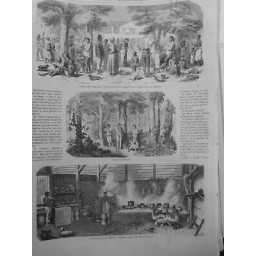 1863 I GUYANE HOLLANDAISE VETEMENTS HPOPULATION NOIRS PLANTATION CUISINE