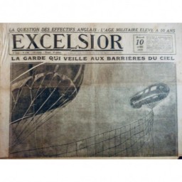 1918 BALLON GARDE BARRIERES CIEL