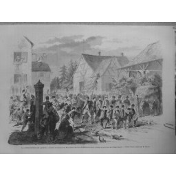 1872 I ALSACE CONSCRIPTION DIDENHEIM MULHOUSE TIRAGE SORT DESSIN DARJOU