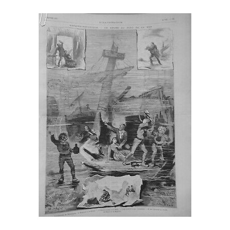 1877 I THEATRE HISTORIQUE DRAME FOND MER ASSASSSINAT INCENDIE WASHINGTON