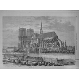 1860 I CATHEDRALE NOTRE DAME DE PARIS NOUVELLE FLECHE